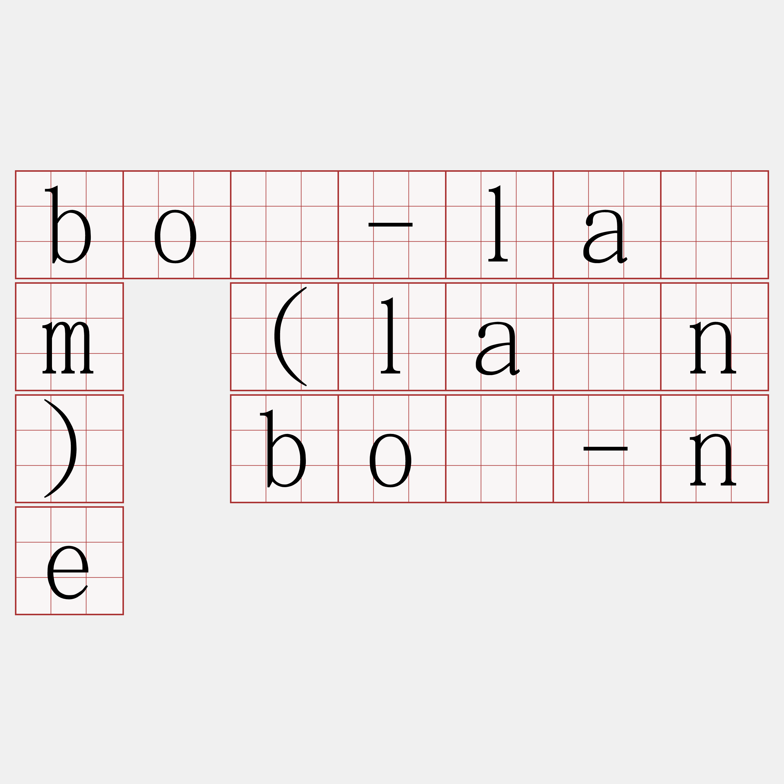 bô-lám (lán) bô-ne